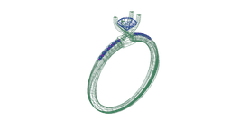 Aura Tanzanite Solitaire FREE 3d model