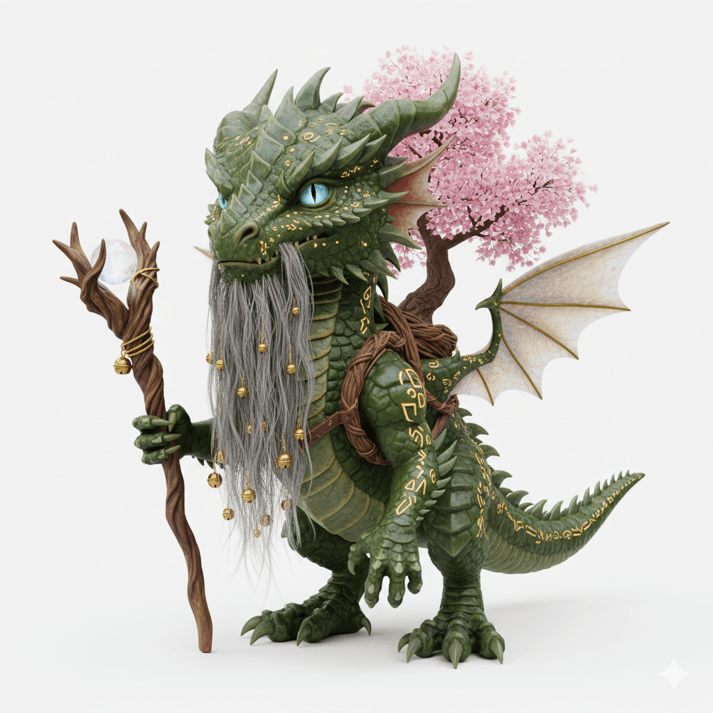 Cute Dragon : Tiny Ancient Sage Dragon Fantasy Beast 3d model
