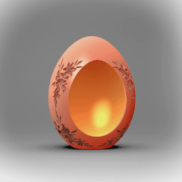 Floral Egg -Open Tealight Cover 3d model