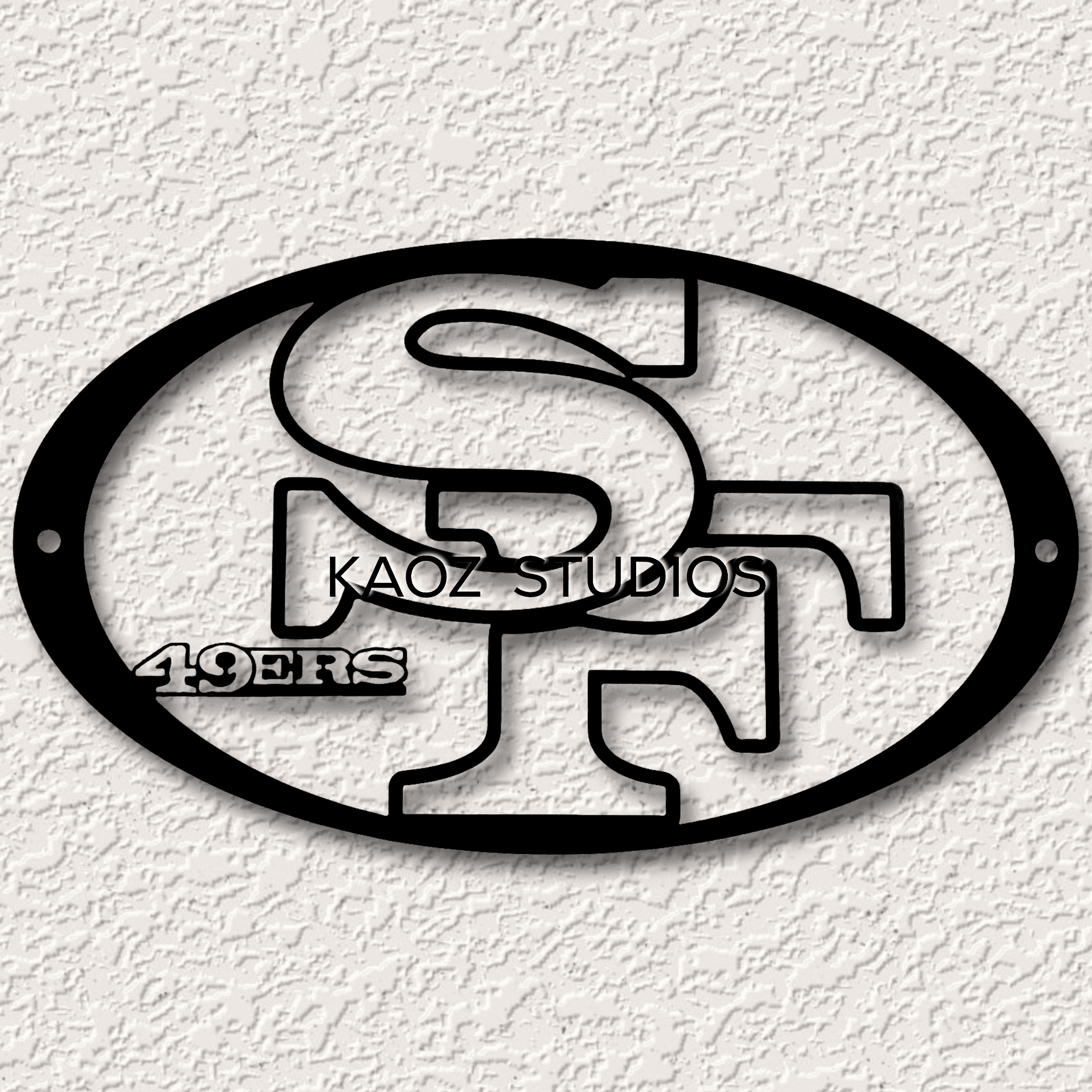 49ers sign football team logo San Francisco 49ers wall art home decor 3d model