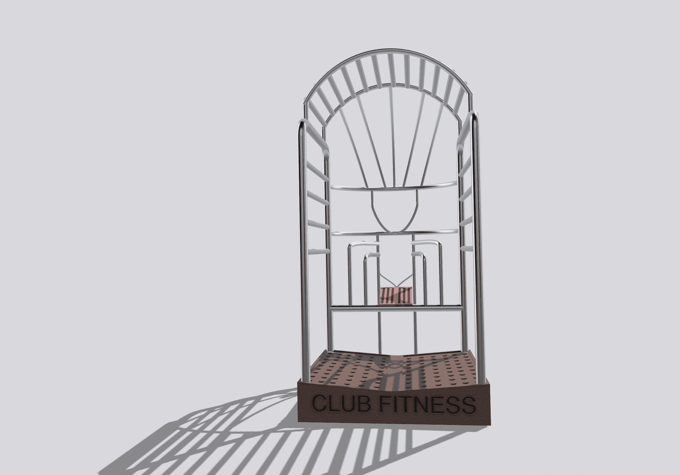 Gym cage stretching.step 3d model