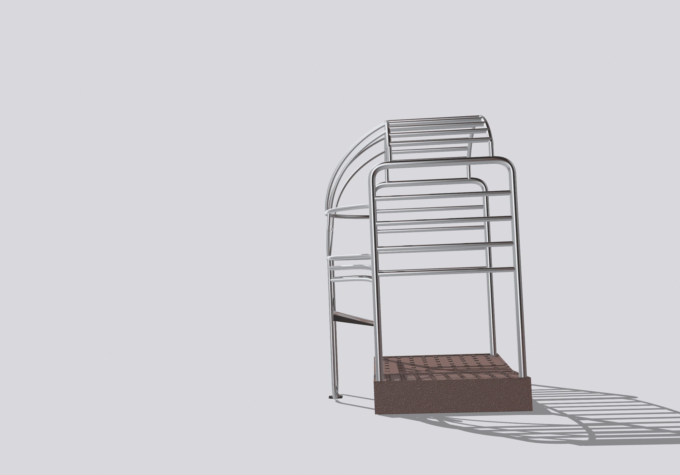 Gym cage stretching.step 3d model
