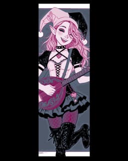 A lovely bard sings, dances and strums to all to the world - Set of bookmarks 3d model