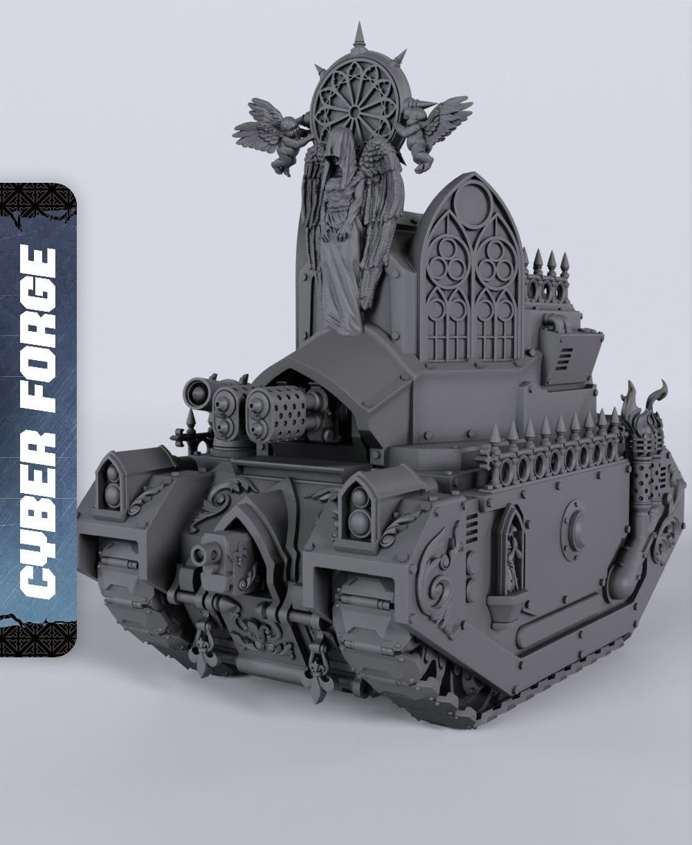 ILR Hellfire & XRT Purifier Tank - With Free Cyberpunk - Sci-Fi Gift Ideas 4 Wargamers 3d model