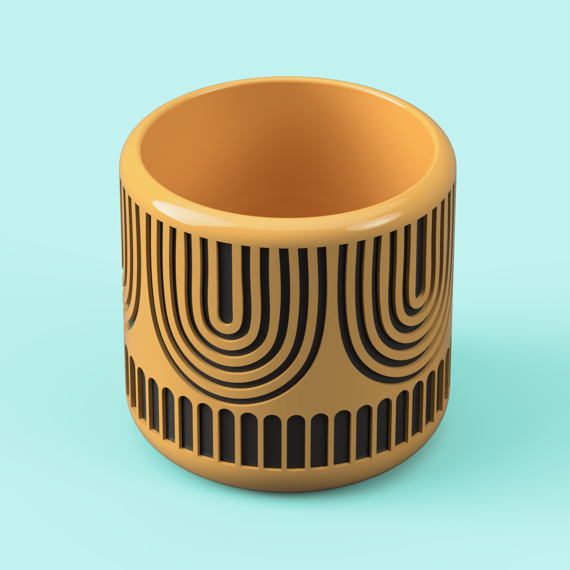 Tribal Pattern Planter 3d model