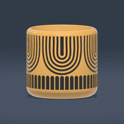 Tribal Pattern Planter 3d model