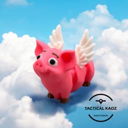 Articulating Flying Pig - Flexy Print in Place 3d model