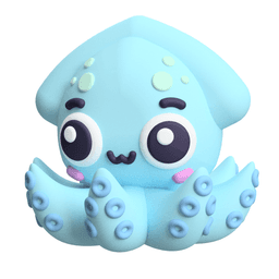 Cute Cryptid Baby Kraken 3D Printable Legendary Sea Monster Figure 3d model