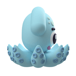 Cute Cryptid Baby Kraken 3D Printable Legendary Sea Monster Figure 3d model