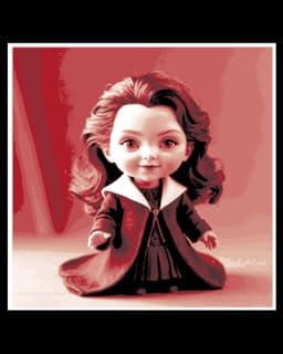 Chibi Art - Little one Photo of the Scarlet Witch from Marvel Comics 3d model