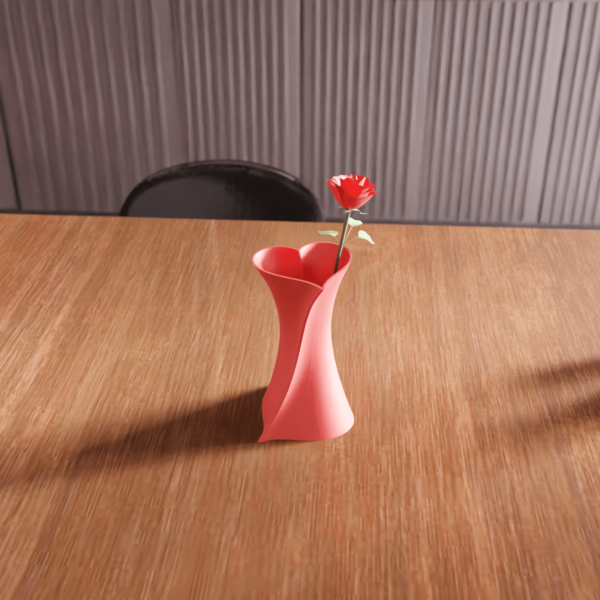 Twisted Heart Vase 3d model