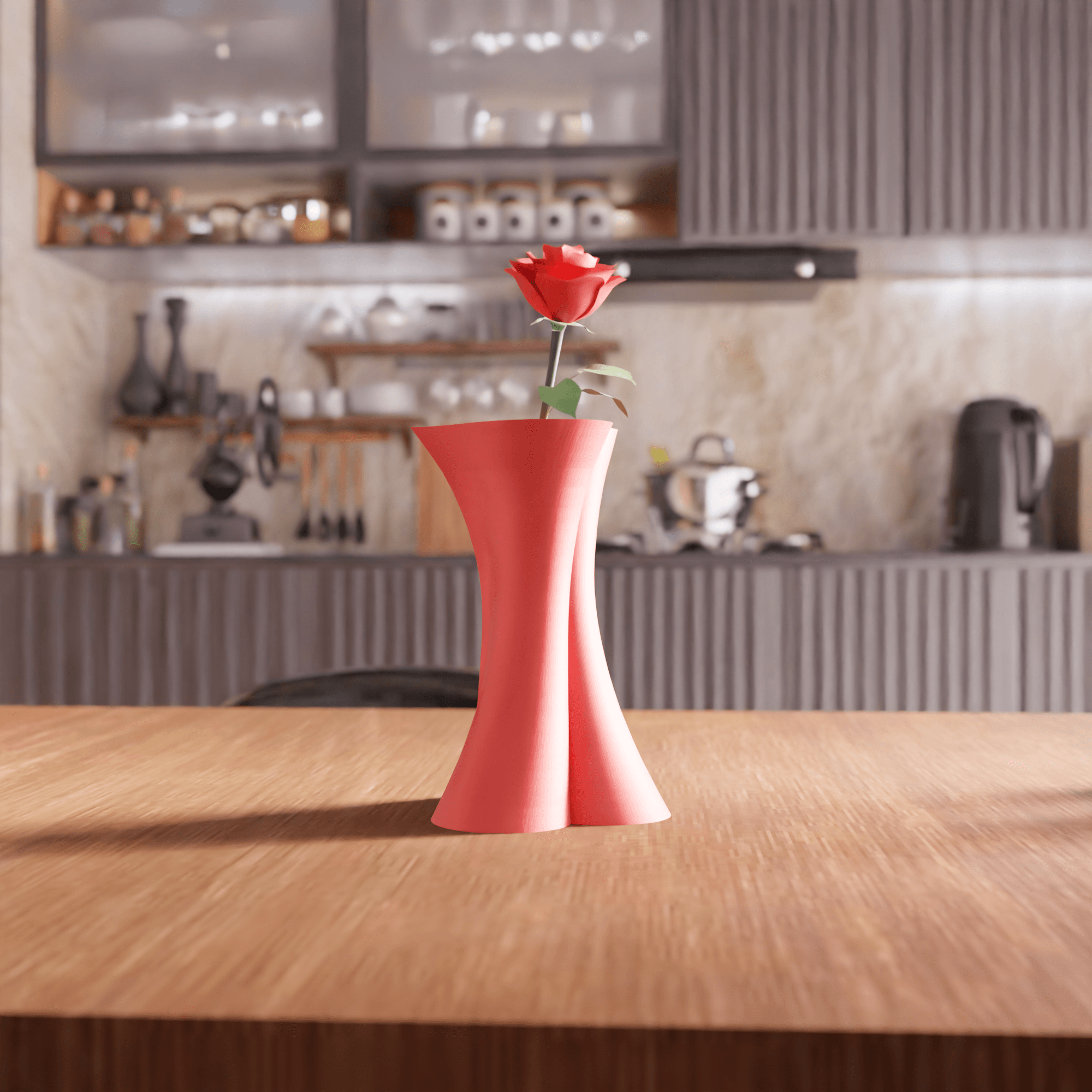 Twisted Heart Vase 3d model