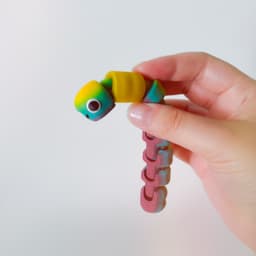 Worm Flexi and Apple Container 3d model