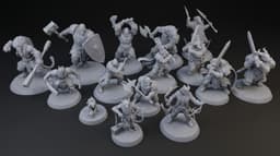 Knight Soldier Fantasy Miniature STL 32mm TTRPG 3d model