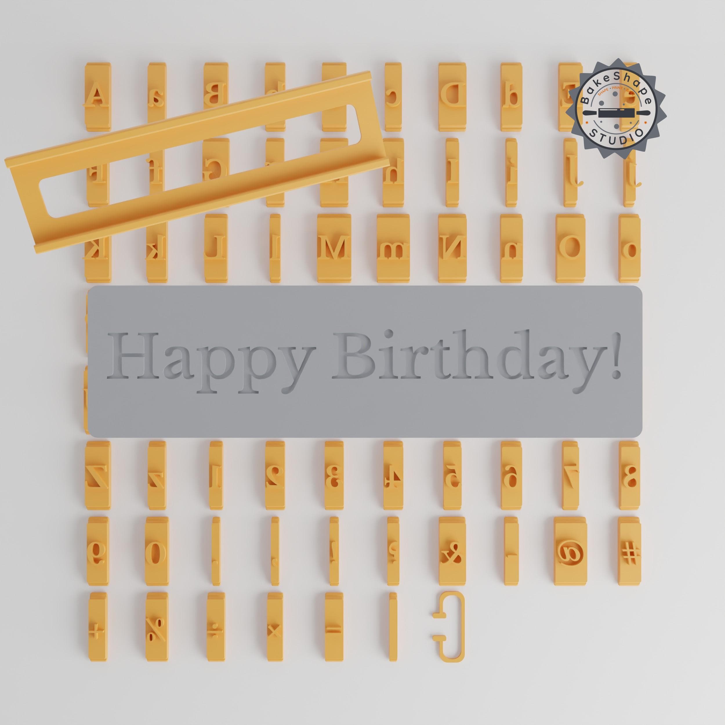 Libre Baskerville Bold Font Tile Set, 1/2" Size, 80 Pieces, Perfect for Clay, Cookies & Fondant PRODUCT_2810 3d model