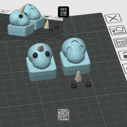 Narwhal Head Mechanical Switch Fidget Clicker (Articulating Name System Compatible) 3d model
