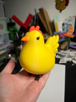 Chunky chicken figure 3d model
