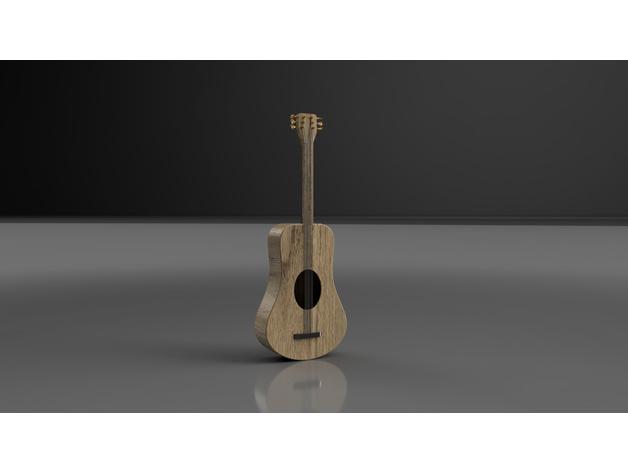 Acoustic Guitar Model 3d model