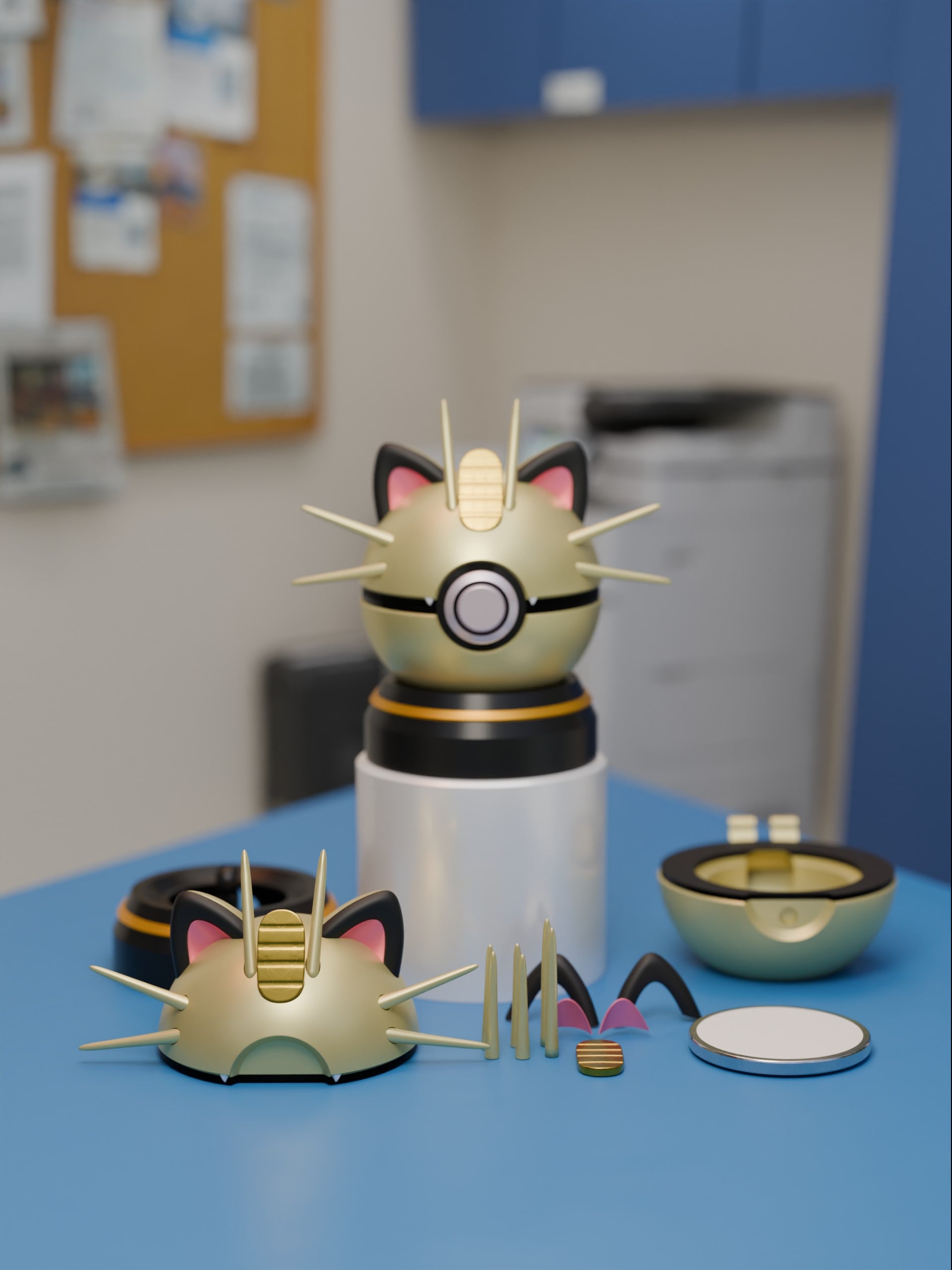 Meowth Pokeball Magsafe 3d model