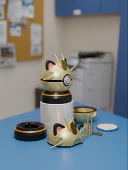 Meowth Pokeball Magsafe 3d model