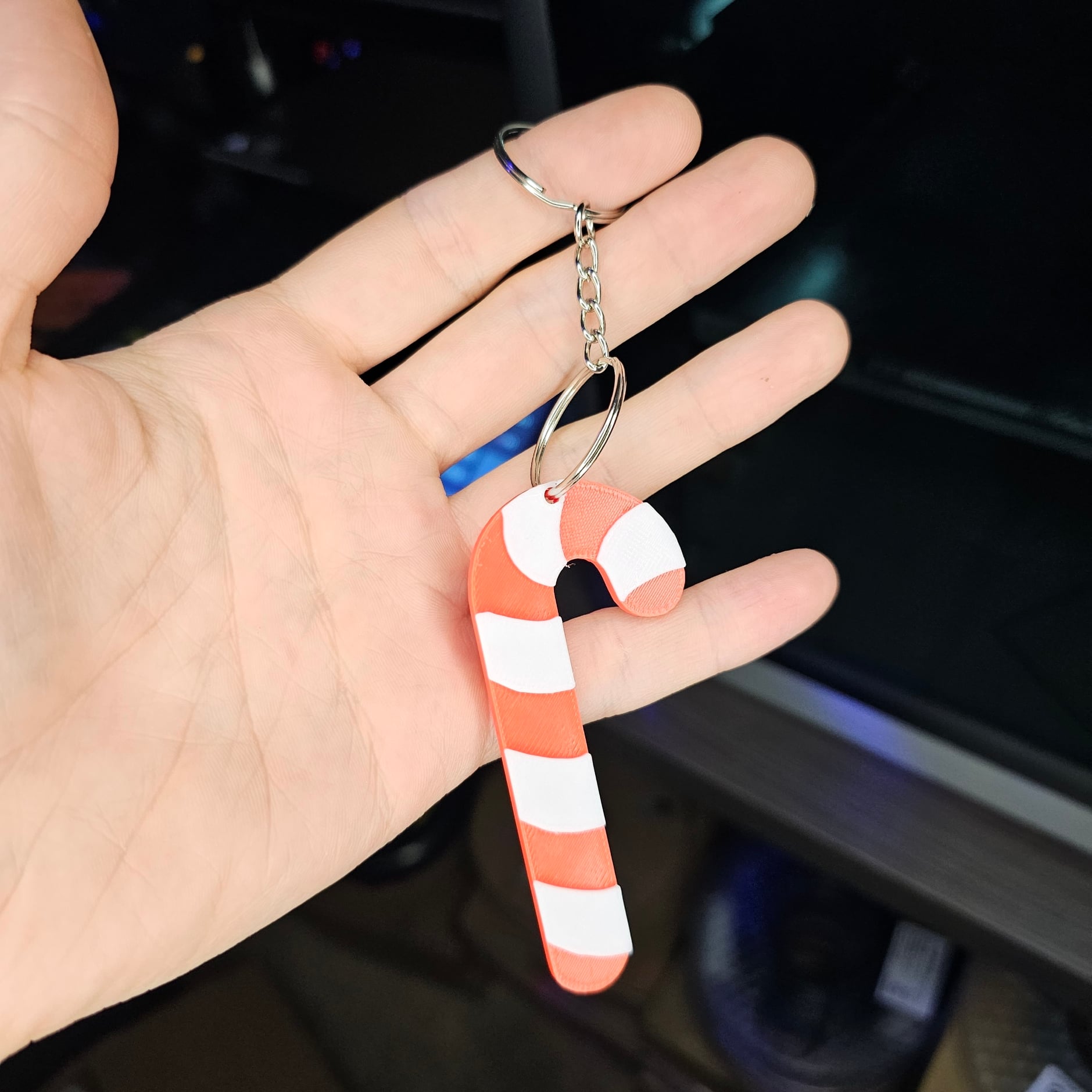 CandyCane_KeyChain_PrintStart3D.stl 3d model