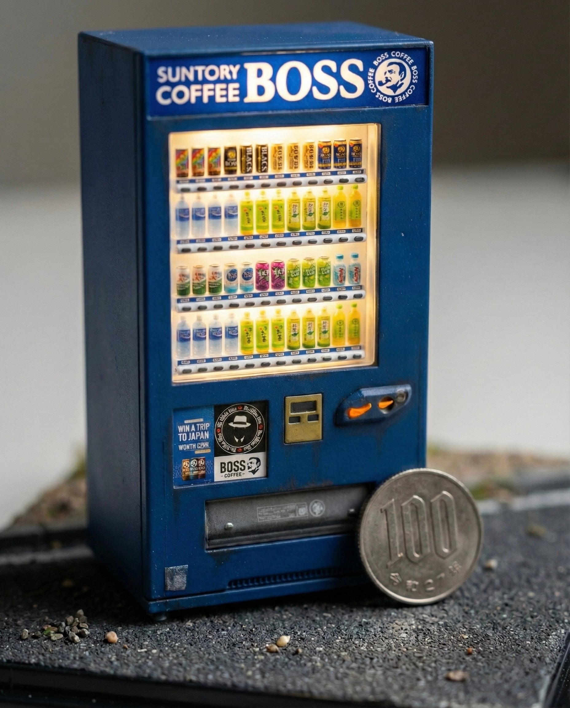 Ultimate 1/64 Japanese Vending Machine - LED Ready & 3 Sticker Themes 3d model