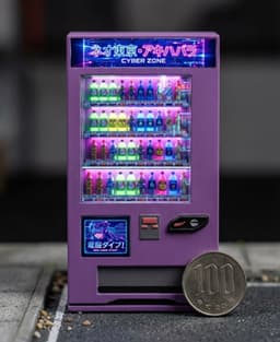 Ultimate 1/64 Japanese Vending Machine - LED Ready & 3 Sticker Themes 3d model