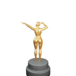 Female Bronze Statue 3d model