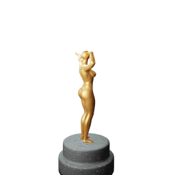 Female Bronze Statue 3d model