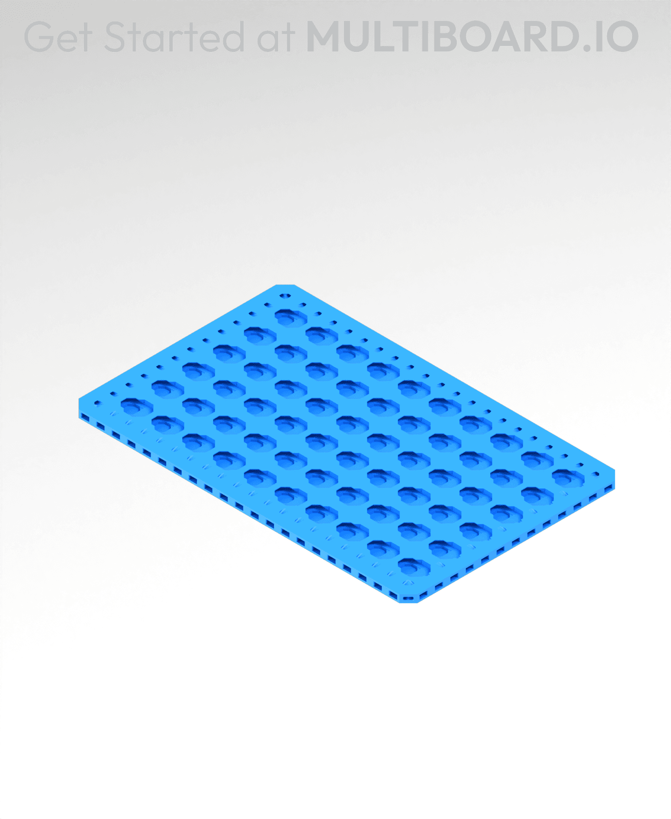 7x11 MU - Point Hole MU - MultiBoard Plate 3d model