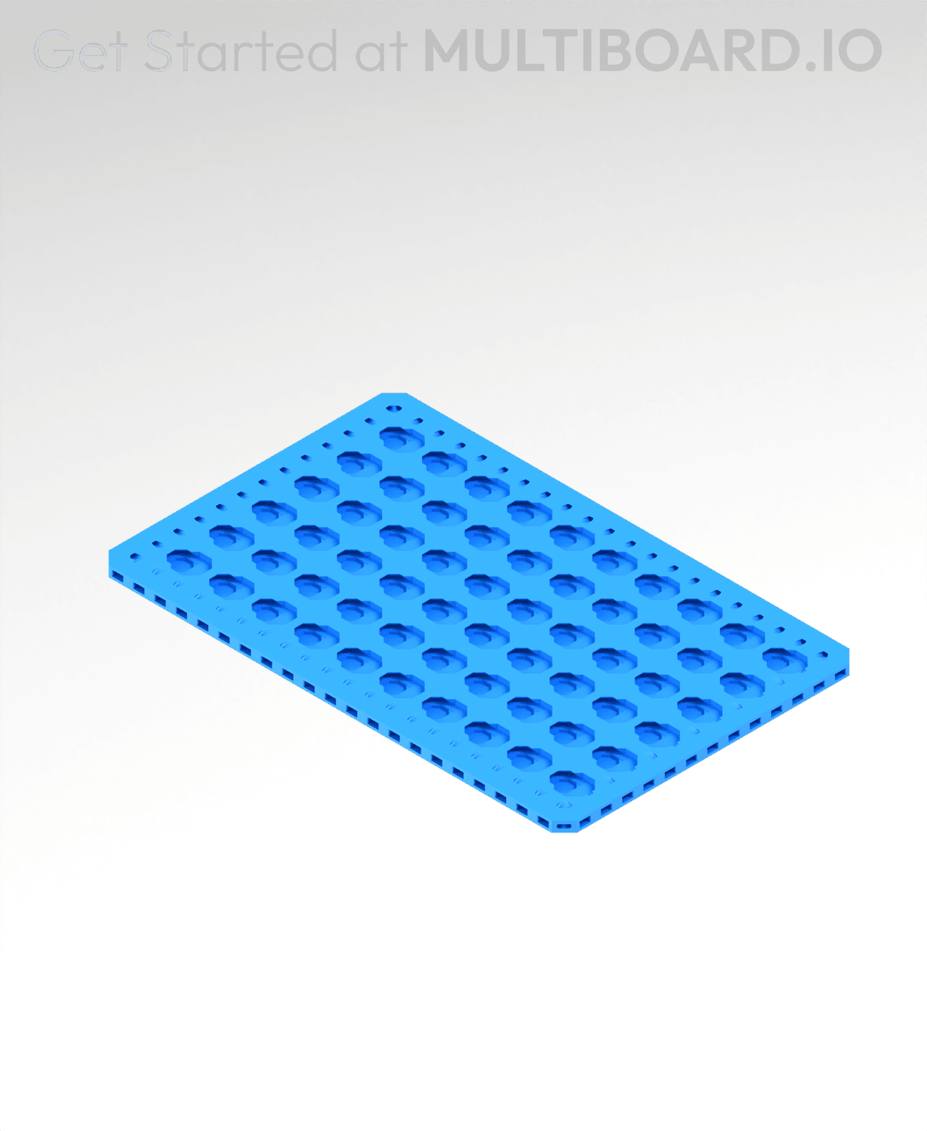 7x11 MU - Point Hole MU - MultiBoard Plate 3d model