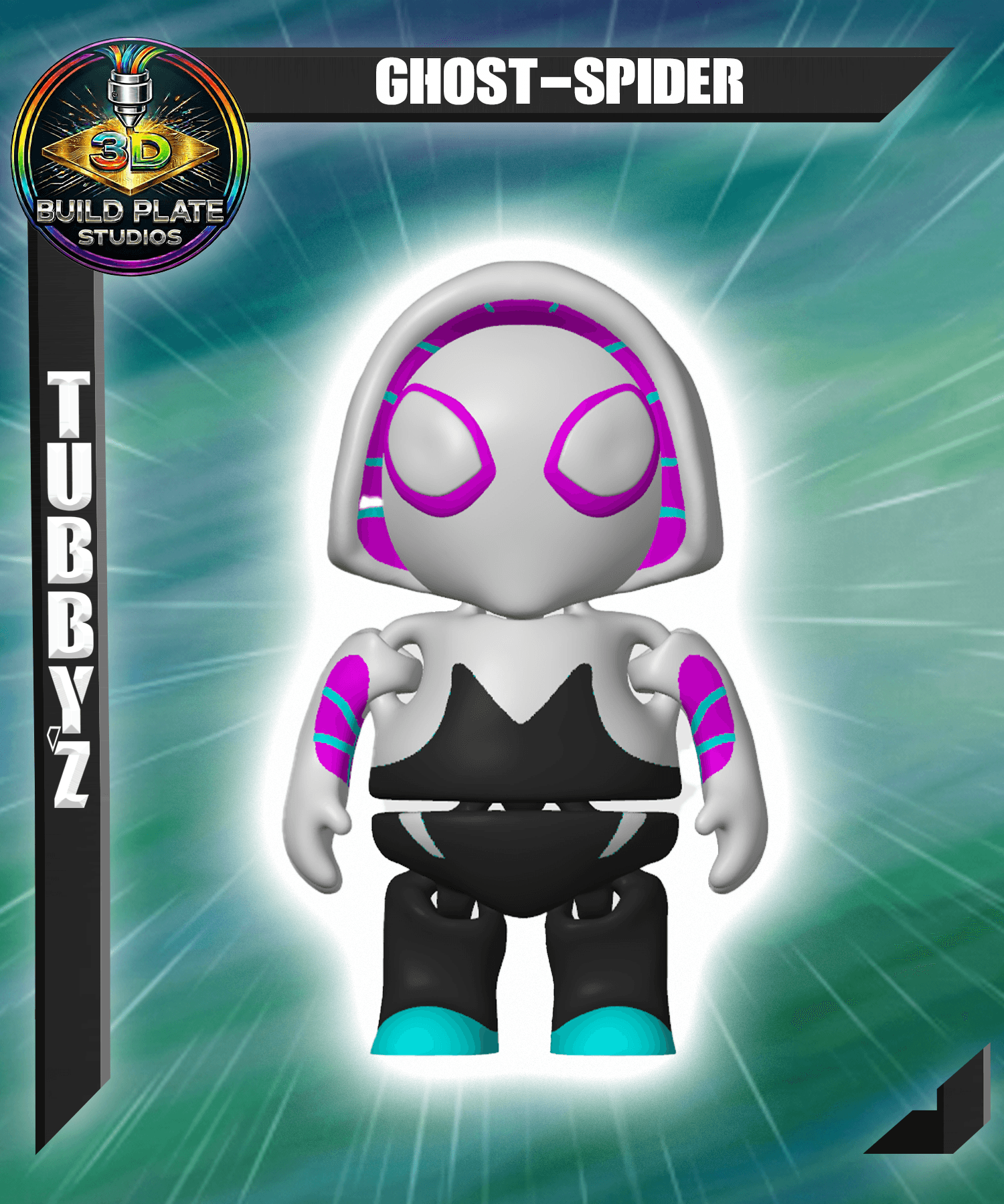 MARVEL Spider Gwen Multicolor Flexi Print-In-Place 3d model