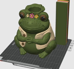 Cottage Frog Planter 3MF | Cottagecore Decor Multi-Color | Functional 3d model