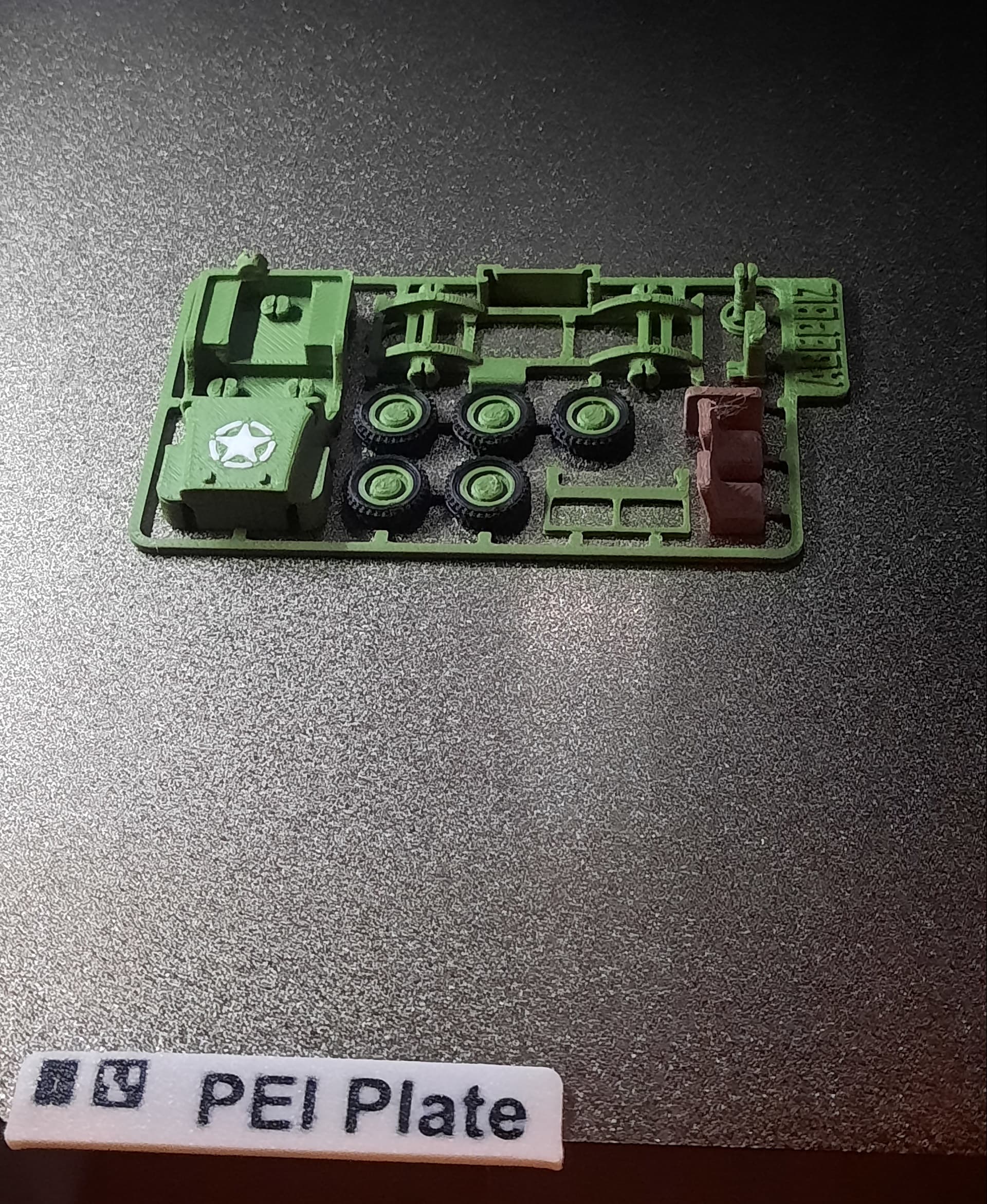 I printed this with all defaults on a Bambu X1C. I used Polyterra dark brown, Inland Army Green, and Amazon Basics black and white. All PLA. I merged the four files in Bambu Studio to create a single multicolor print.