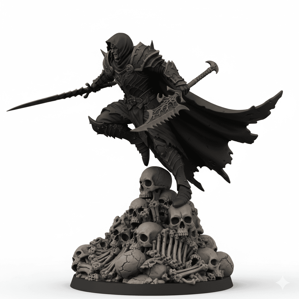 Shadow Rogue Skull Pile Detailed STL Download 3d model
