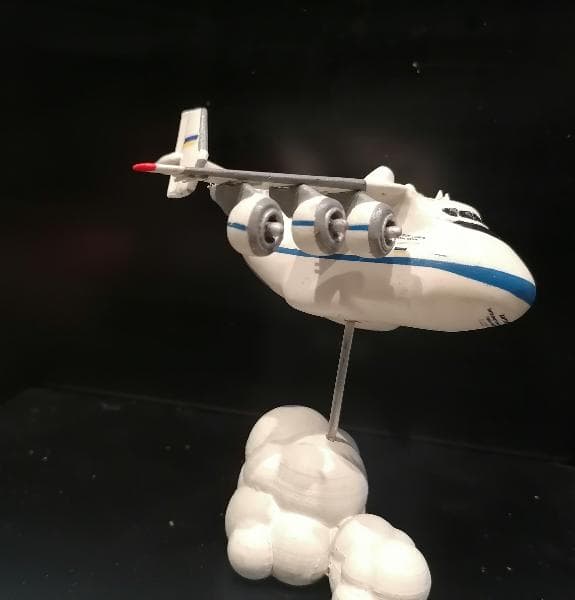 eggplane Antonov AN-225 and Buran spaceshuttle 3d model