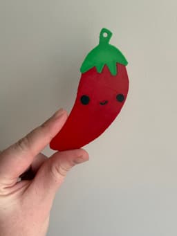 Cute Chili keychain 3d model