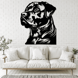 Rottweiler Head 2D Wall Art/Window Art 3d model