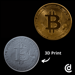 Cryptocurrency Bitcoin 3d model