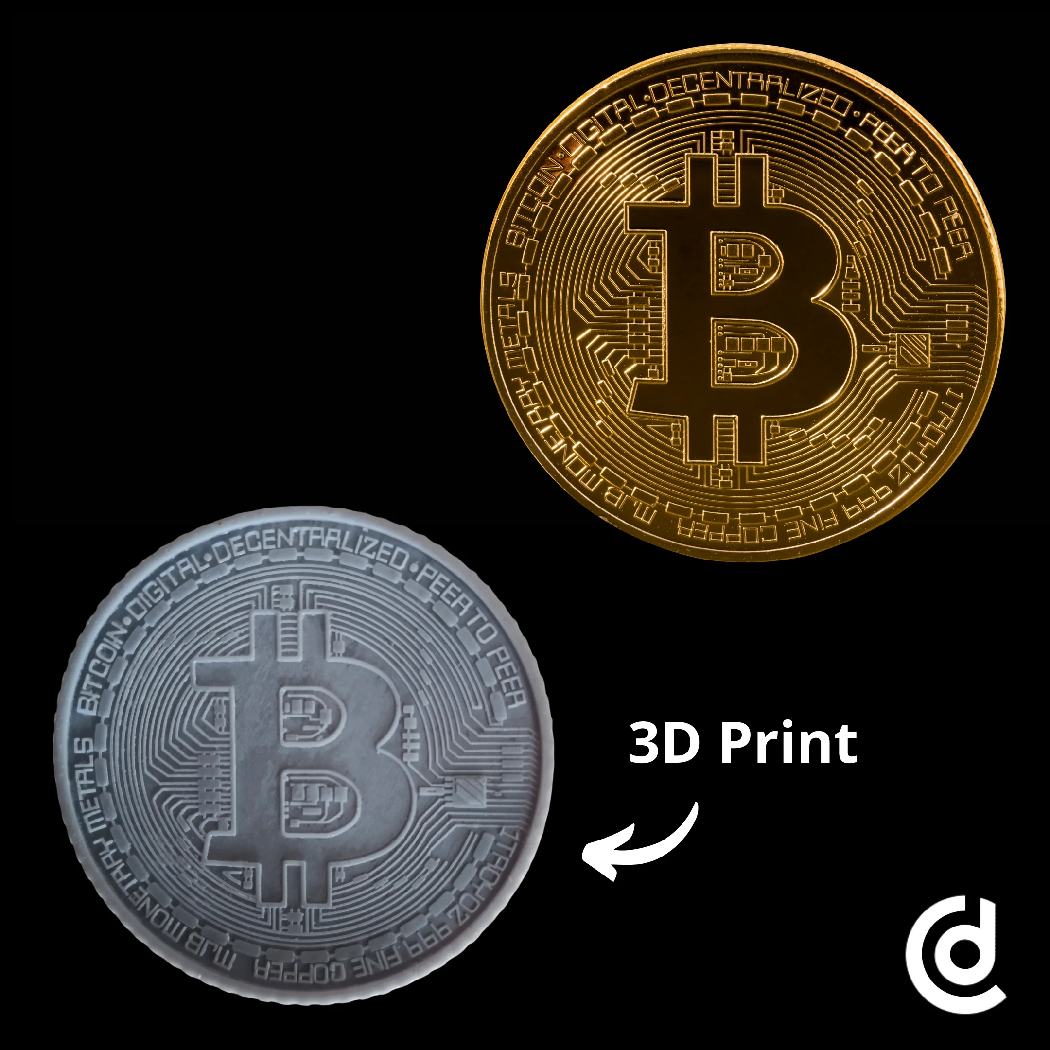 Cryptocurrency Bitcoin 3d model