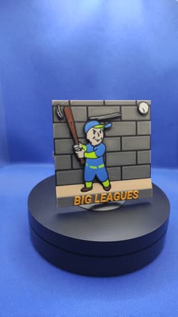9 of 77 Wall Art Perk BIG LEAGUES Modular Display Multicolor 3d model