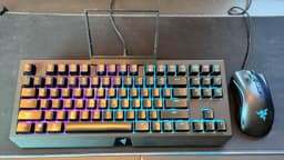 Stream Deck Mount for Razer Blackwidow TE Chroma v2 3d model
