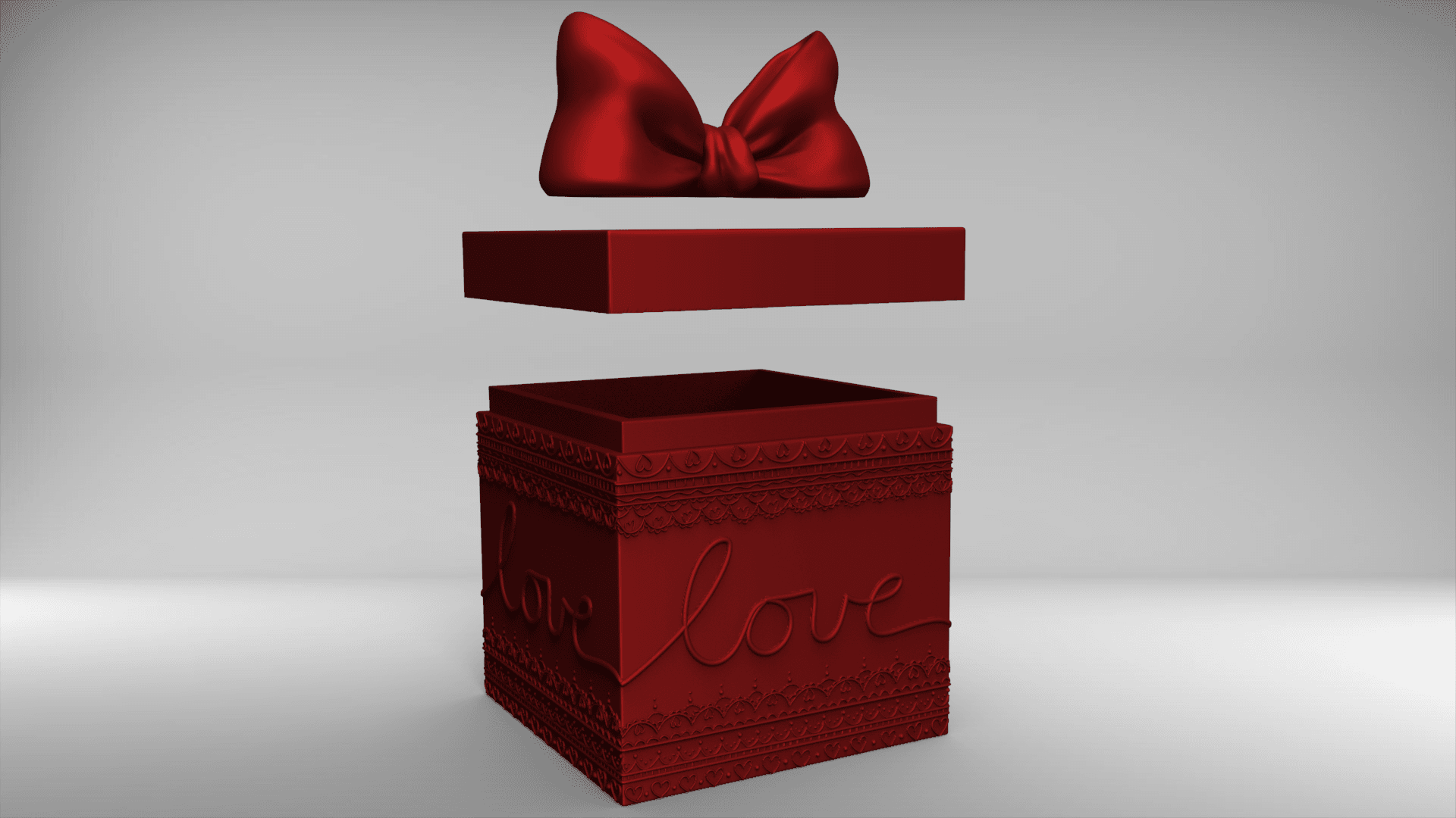 Love Lace Gift Box 3d model