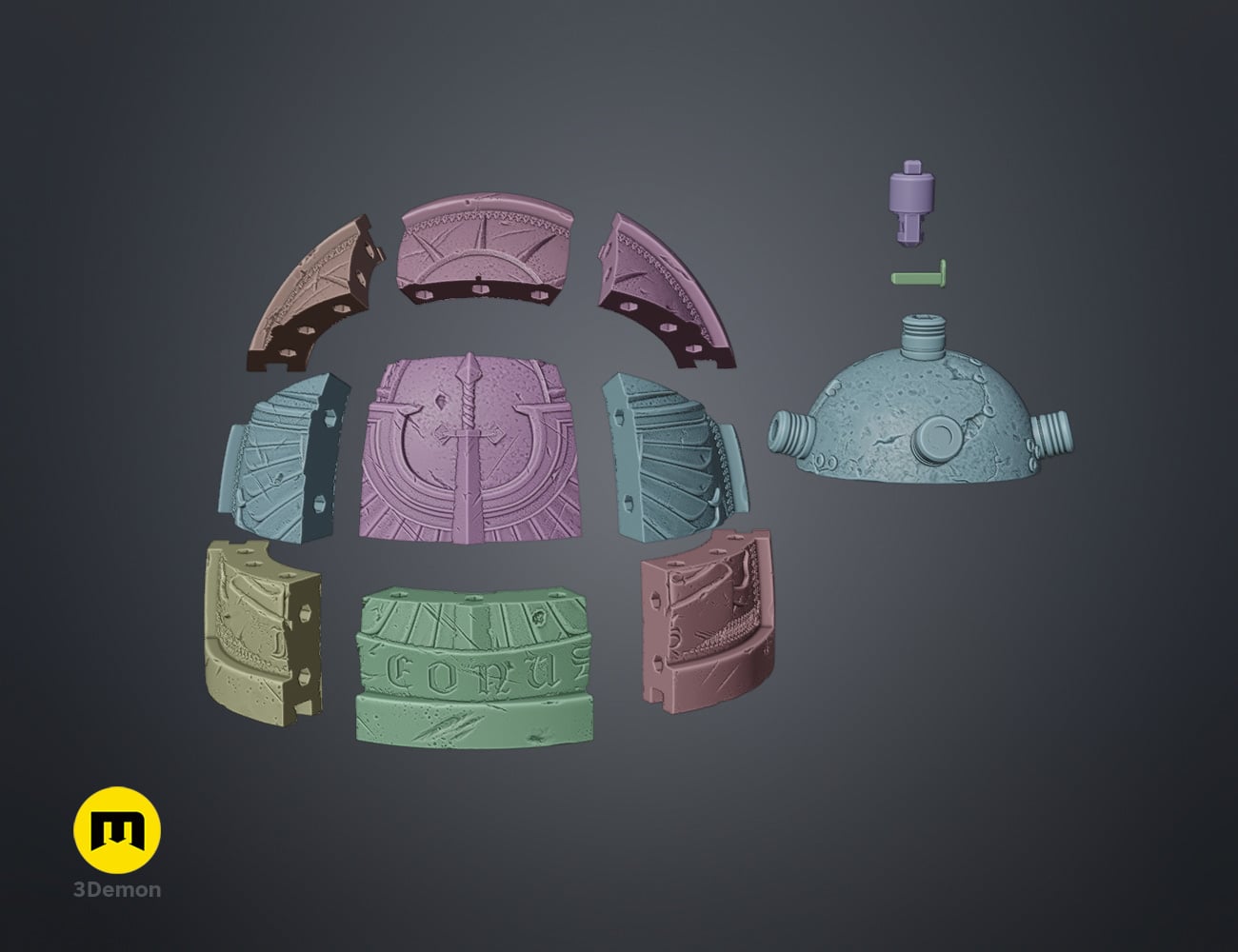 Dark Angels Shoulder Pauldron 3d model