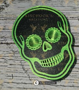 Skull Playing Cards With Skull Card Storage Box 3d model