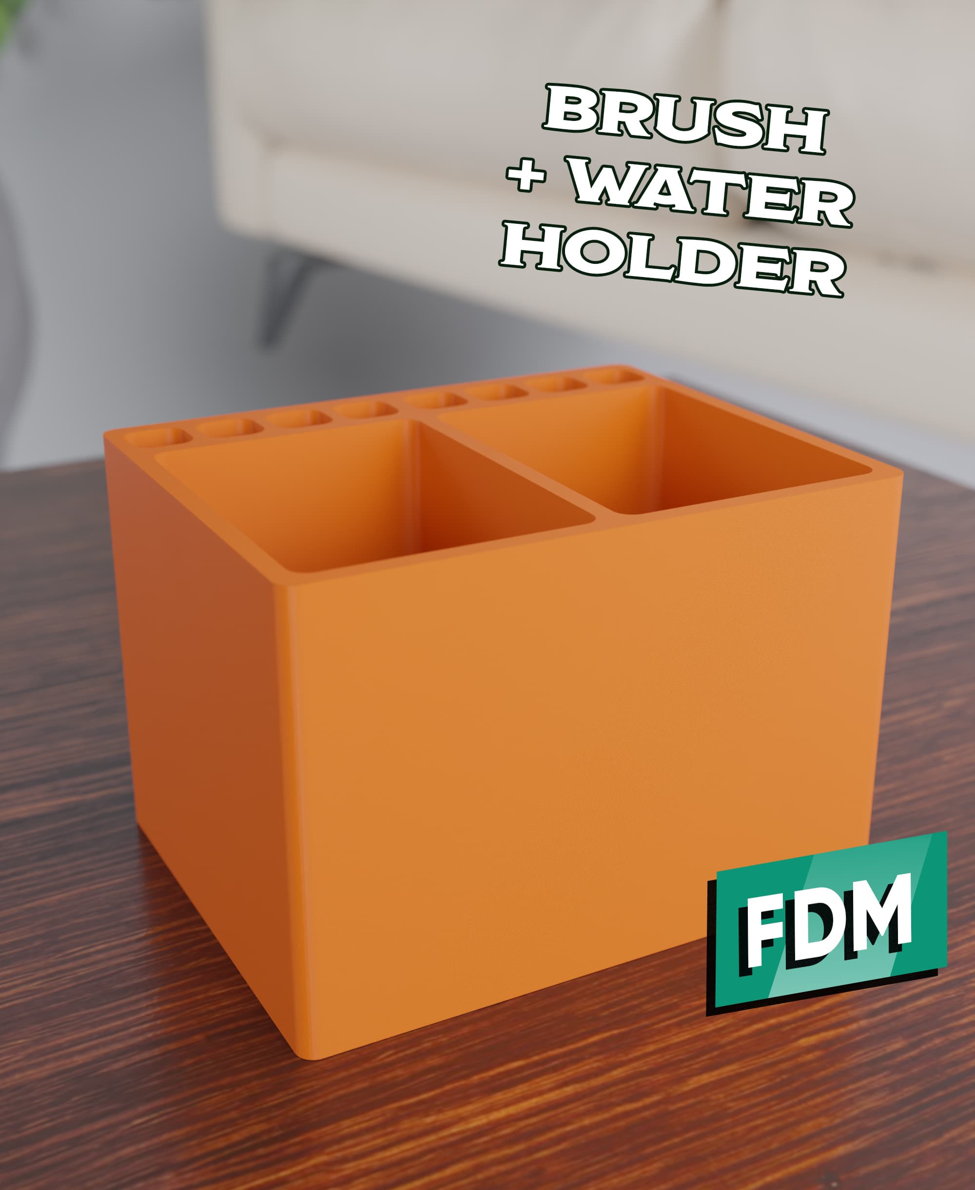 RPG - Brush & Water Holder 3d model