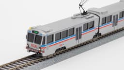 HO Scale Cleveland RTA Breda LRV (Blue/Green Lines) - Shell and Chassis 3d model