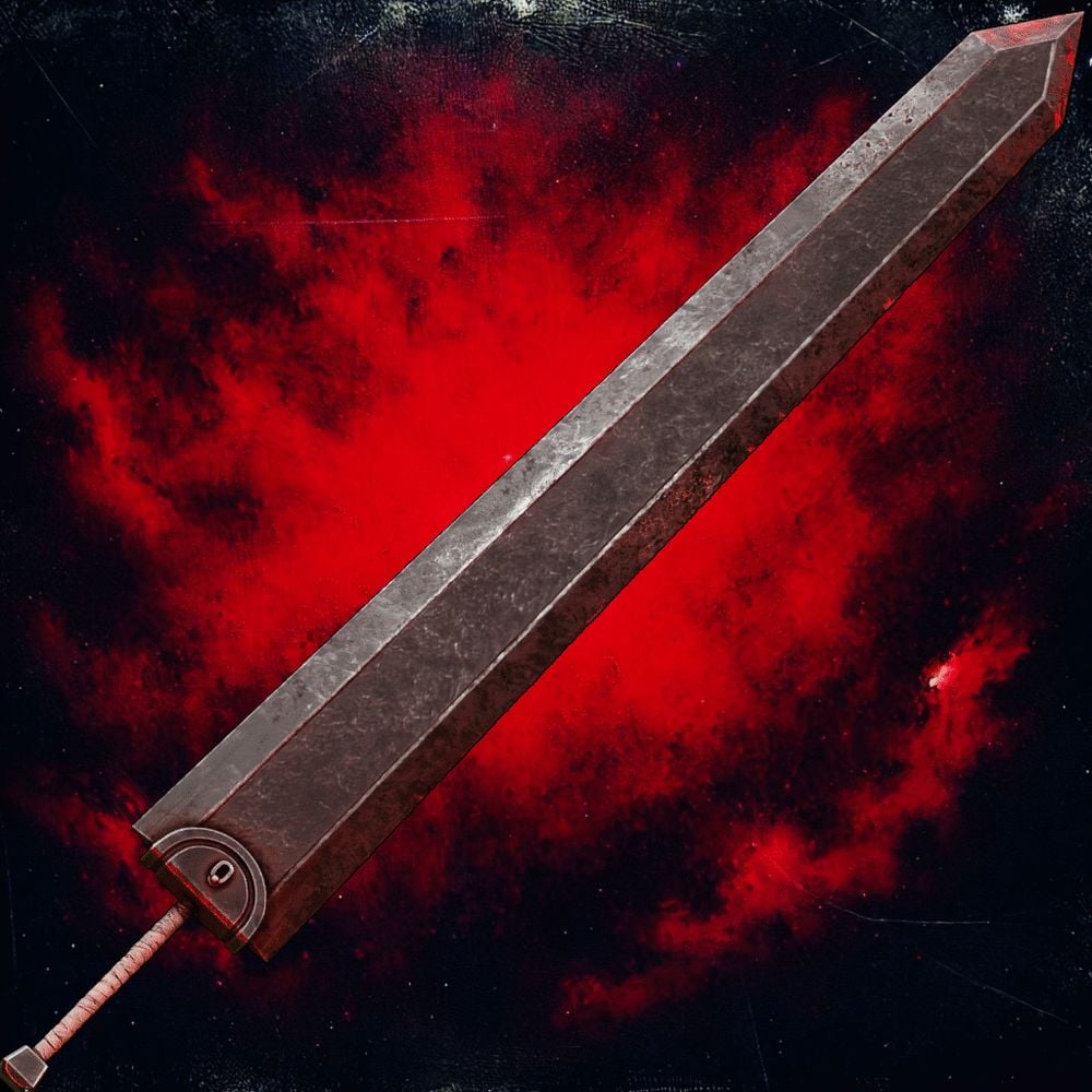 BERSERK SWORD DRAGONSLAYER Life Size Cosplay Replica STL Fan Art Model 3d model