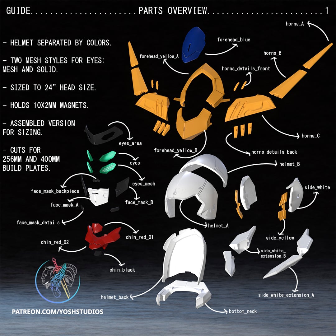 Mech Lupus Helmet 3D Printer STL File 3d model