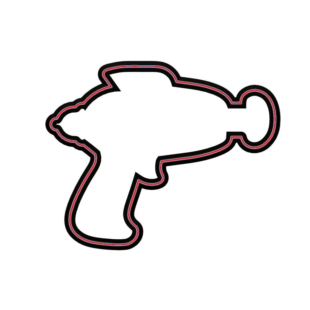 Ray Gun Cookie Cutter STL File - 4 inches 3d model